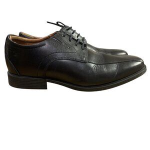 Clarks Men's Dress Shoes Whiddon Pace Black Leather Oxfords Lace-Up Size 9 W